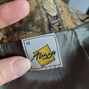 Skirt velours mix color green gold